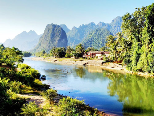 nam song river in laos