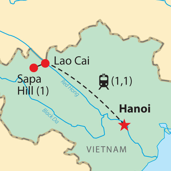 hanoi - sapa map
