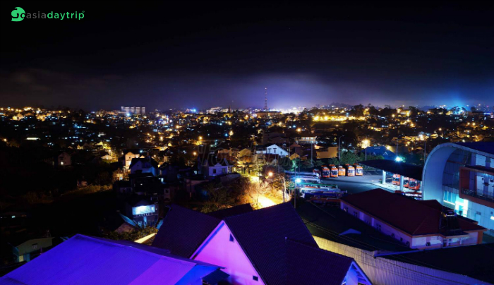 The city view from Dalat Nights cafe