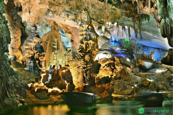 The stunning view in the cave