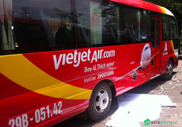 The airport shuttle of Vietjet Air.