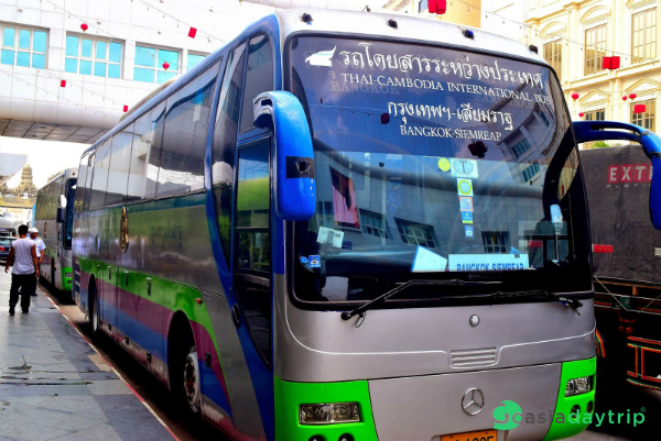 Bus is the cheapest transportation to Siem Reap
