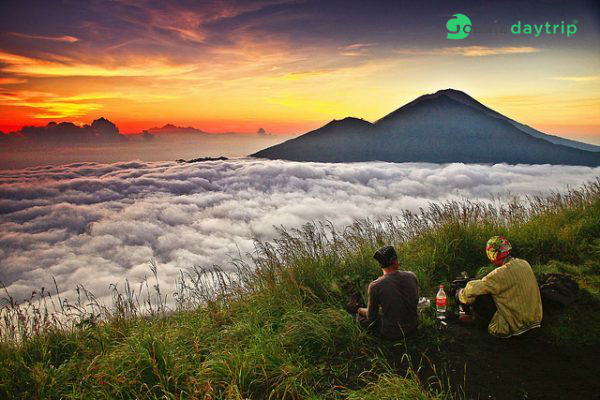 The spectacular view from the top of Batur Mount