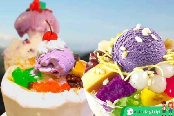 A cup of halo-halo in the summer is really great.