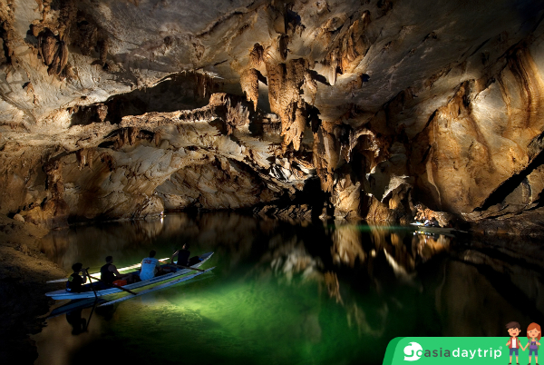 Riding boat inside the underground river is the memorable experience for any tourist