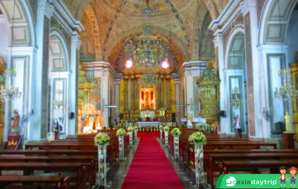Inside the the oldest stone church of Philippines tourism